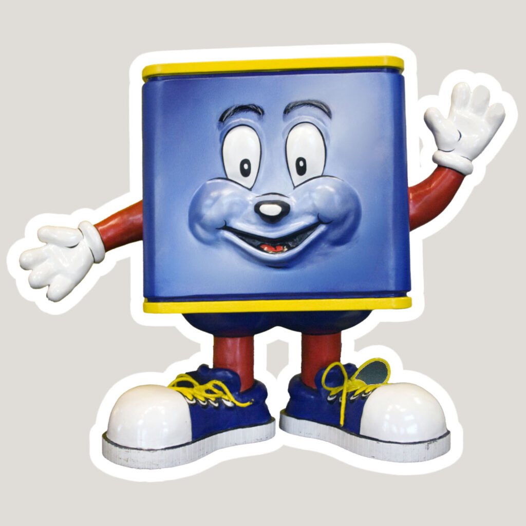 Retro meat mascot roadside magnet