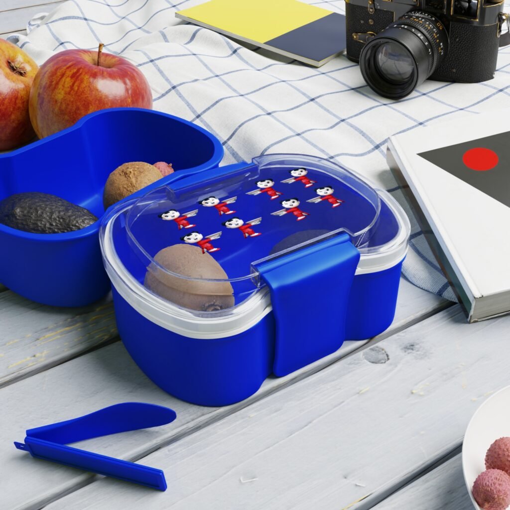 asian restaurant greeter figure holding bowl on youth bento box