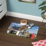 dog feeding mat beagle building design roadside attraction pet mat