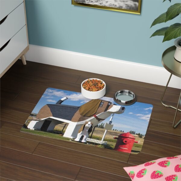 dog feeding mat beagle building design roadside attraction pet mat