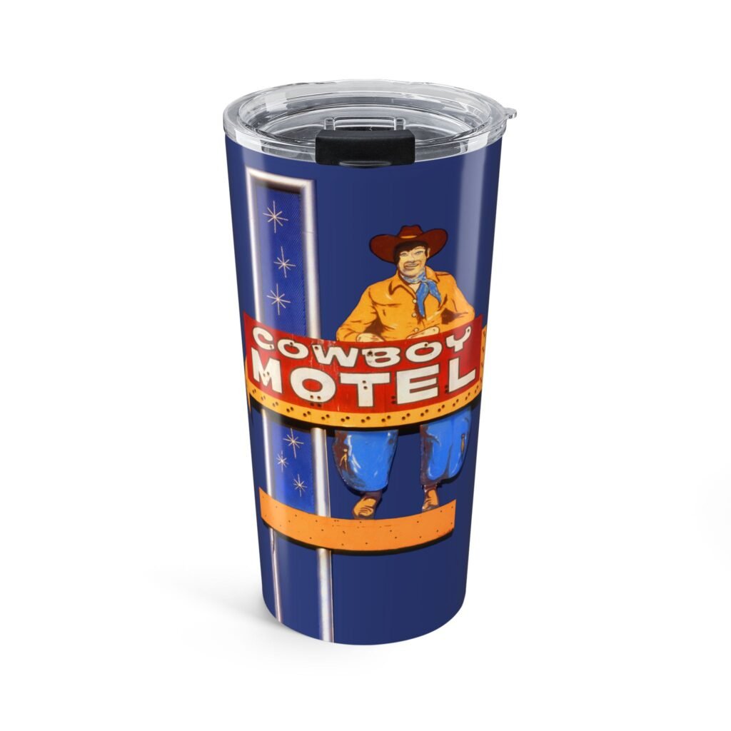 Cowboy Motel on route 66 in Amarillo, Texas Tumbler