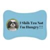 funny dog food mat shih tzu pun pet feeding bowl humor