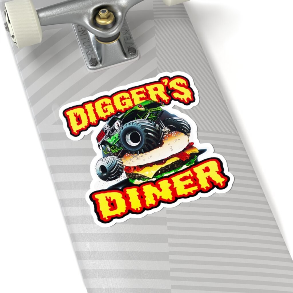 Vintage monster truck diner sticker