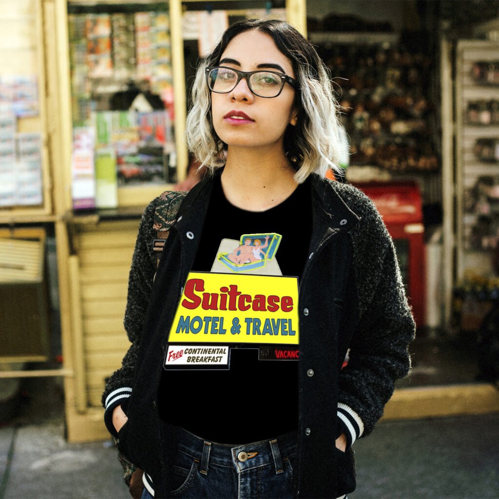 Suitcase Motel Tee. No Vacancy.