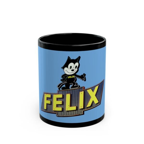 Felix Sign Mug. Morning Mischief.